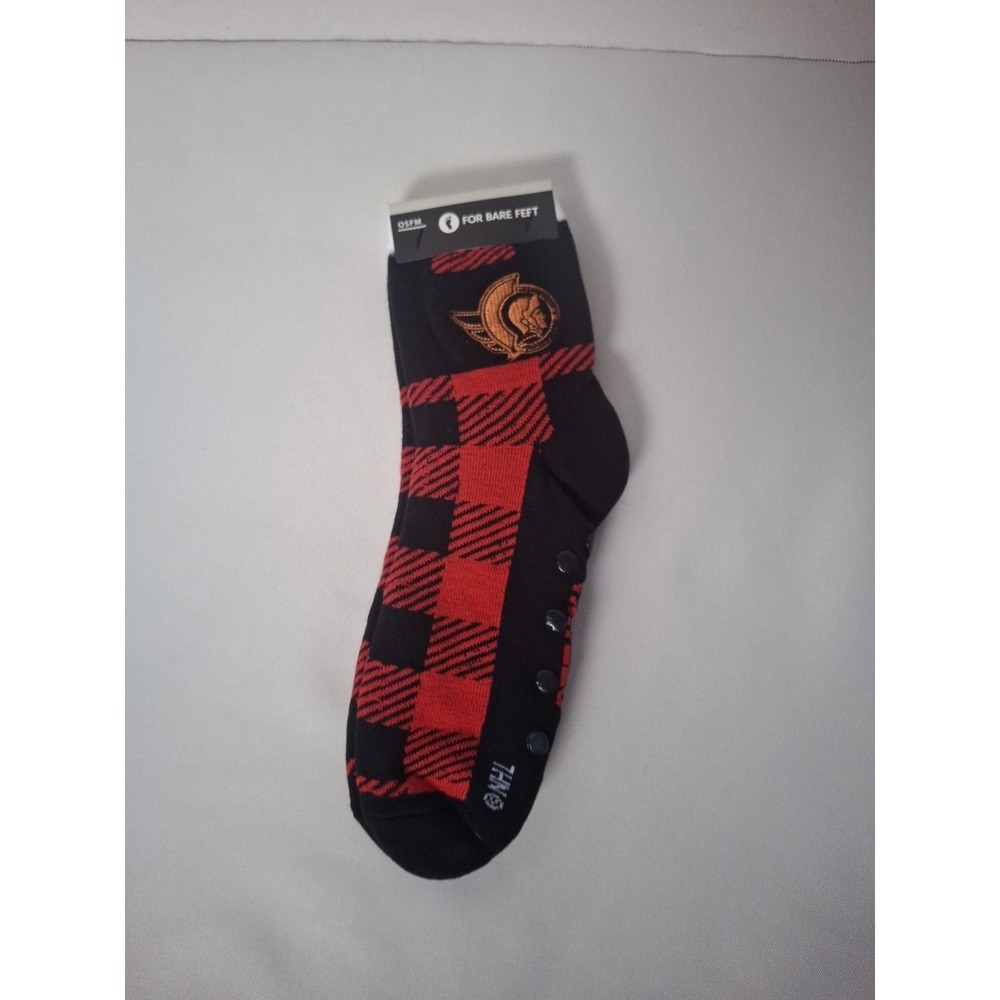 Ottawa Senators‎ NHL For Bare Feet Socks with Grip Dots Black Red OSFM New!